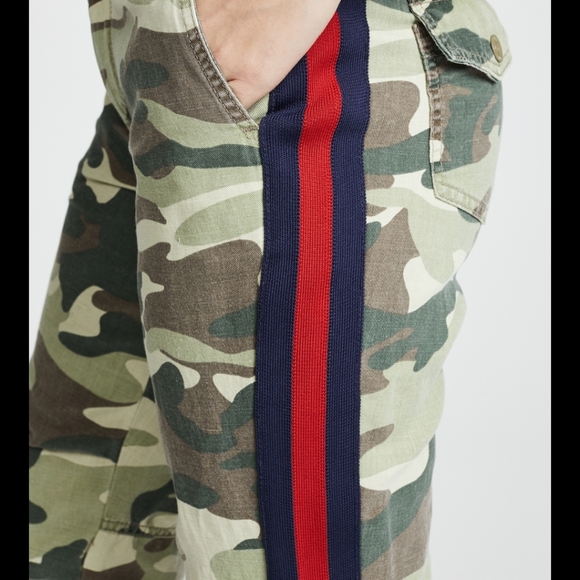 MOTHER Misfit camo stripped ankle pants - Picture 5 of 7